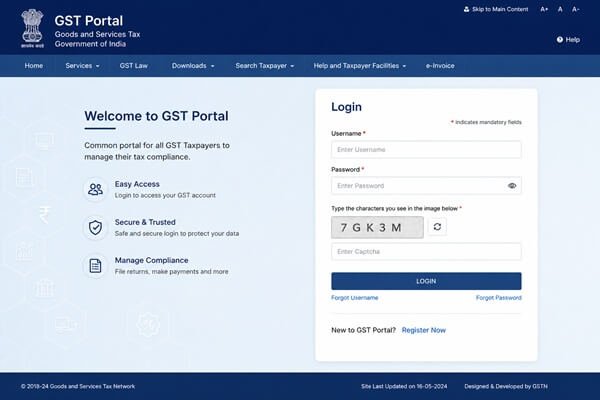 GST Portal Login