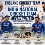 England Cricket Team vs India National Cricket Team Timeline