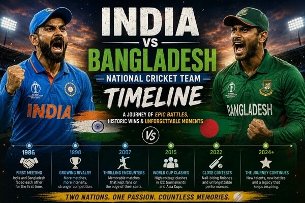 India vs Bangladesh National Cricket Team Timeline