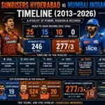 Sunrisers Hyderabad vs Mumbai Indians Timeline